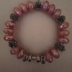 Elegant Pink Beaded Bracelet
